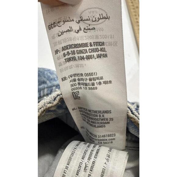 Abercrombie & Fitch The '90s Relaxed High Rise Curve Love Jeans Size 27 4XS - Picture 8 of 12